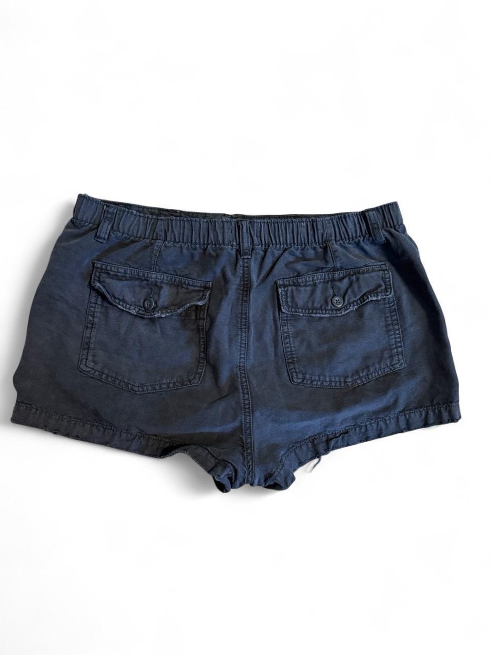 Aerie Black Cargo Casual Elastic-Waist Shorts